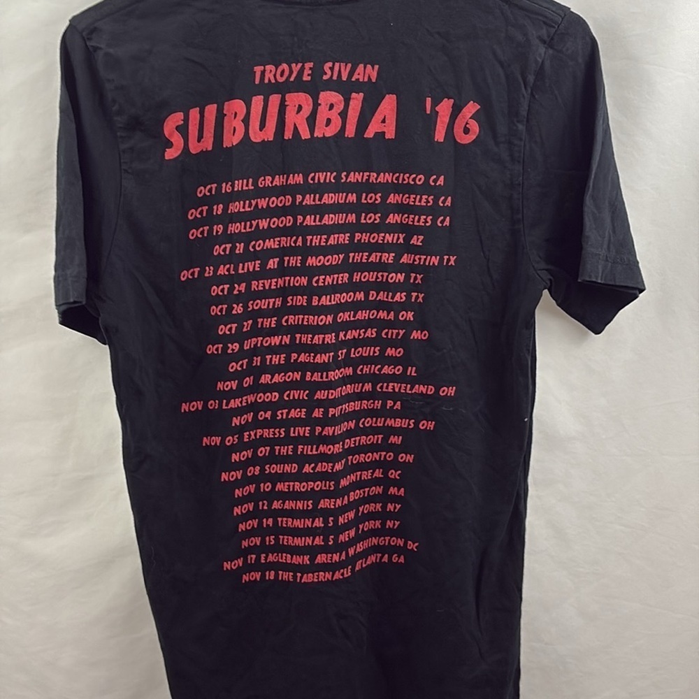 Troye Sivan Suburbia '16 Tour Black T-Shirt - Picture 5 of 6